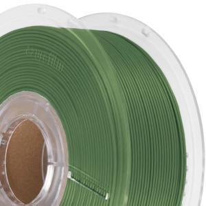 Detaliu filament PETG CF Olive Green AzureFilm pe rolă
