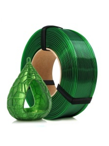 Obiect printat 3D cu filamentul PET-G Standard HS Pure Green Transparent de la Rosa 3D, din oferta ReprapMania.