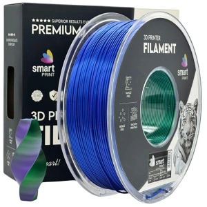 Filament Smart Print Silk PLA Tri Color Blue Green Purple 1kg
