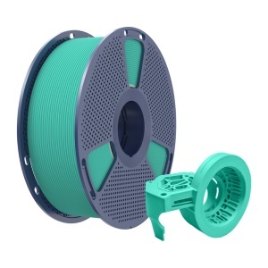 Detaliu de aproape cu textura firului de Filament Sunlu PETG High-Speed Matte Mint 1kg, disponibil pe reprapmania.ro.