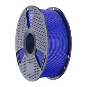Piesa albastra vibranta printata 3D cu Sunlu PLA+ 2.0 la calitate inalta