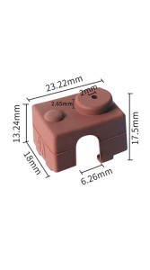 Protectie din silicon, Maro, pentru bloc de incalzire tip e3d