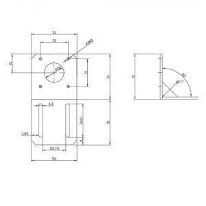 Suport Metalic Motor NEMA 17 42mm