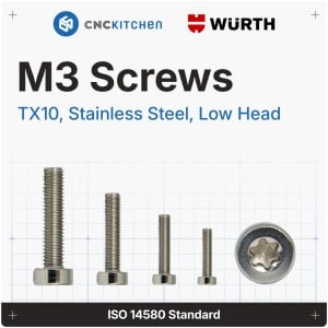 Surub M3x30 mm, TX10, oțel inoxidabil AISI 304, cap redus - 25 bucati