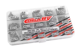 Team Corally Set Suruburi DIN 7991 Cap Plat M4 265buc