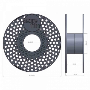 Filament Azurefilm TPU Flexible 95A Blue 1Kg