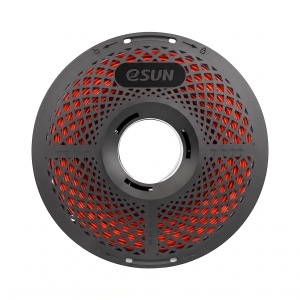 Detaliu filament eSUN PETG-Basic Red, textură și culoare