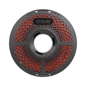 Detaliu filament eSUN PETG-Basic Red, textură și culoare