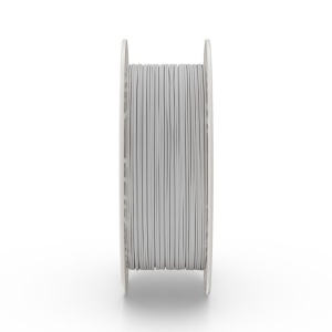 Rolă filament Fiberlogy FiberFlex Aero Gray 0.85kg, văzută din profil