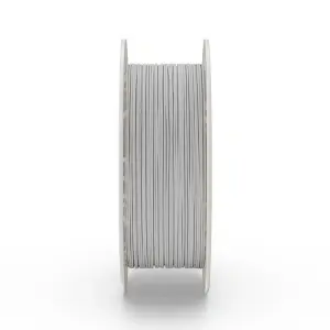 Rolă filament Fiberlogy FiberFlex Aero Gray 0.85kg, văzută din profil