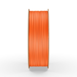 Rolă filament PLA FiberWORKS portocaliu, vedere laterală a filamentului înfășurat