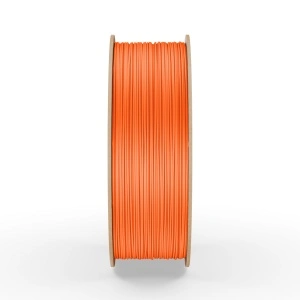 Rolă filament PLA FiberWORKS portocaliu, vedere laterală a filamentului înfășurat
