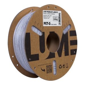 Filament PETG Lume Marble Grey 1kg, rolă unghi 1
