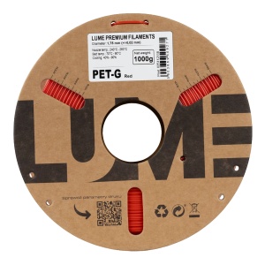Rolă carton filament 3D Lume PET-G Red