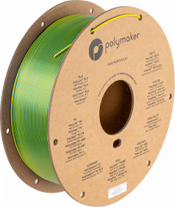 Filament POLYMAKER PolyLite Silk PLA Dual Color Chameleon Yellow-Blue 1Kg