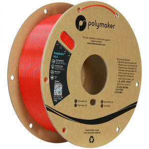 Filament POLYMAKER PolySonic HIGH SPEED PLA Red-1Kg