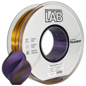 Filament Profesional Silk PLA Tri Color Black Gold Purple 1kg