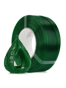 Obiect printat 3D cu filamentul PET-G Standard HS Bottle Green Transparent de la Rosa 3D, ilustrând transluciditatea materialului, din oferta ReprapMania.