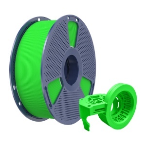 Detaliu de aproape cu textura firului de Filament Sunlu PETG High-Speed Matte Green 1kg, disponibil pe reprapmania.ro.