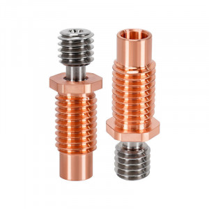 Surub tranzitie termica V6 Bi-Metal titan-cupru cu flansa
