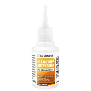 Everglue solvent pentru îndepărtarea adezivului 20ml, flacon dozator fără capac cu vârful vizibil