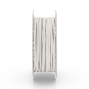 Rolă filament Fiberlogy FiberFlex Aero White 0.85kg, văzută din profil