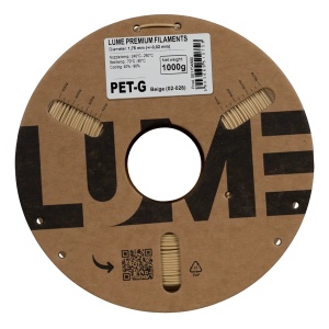 Filament PETG Lume bej 1kg, rolă unghi 2