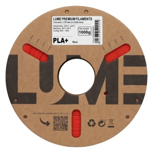 Detaliu înfășurare perfectă filament Lume PLA+ Red - Reprapmania