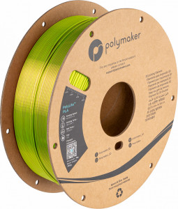 Filament POLYMAKER PolyLite SILK PLA DUAL COLOR Aubergine Lime-Magenta 1Kg