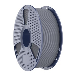 Rolă de Filament Sunlu PETG High-Speed Matte Grey 1kg integrată într-un sistem de printare 3D.