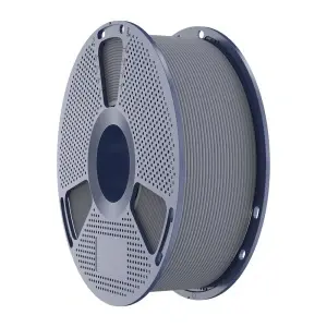 Rolă de Filament Sunlu PETG High-Speed Matte Grey 1kg integrată într-un sistem de printare 3D.