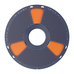 Piesă 3D printată cu filament Sunlu PLA+ Sunny Orange, evidențiind finisajul neted și detaliile clare