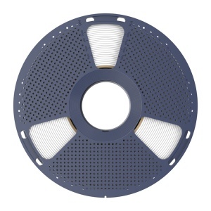 Piesă 3D printată cu filament Sunlu PLA+ White, evidențiind finisajul neted și detaliile clare