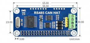 Modul RS485 and CAN HAT pentru Raspberry Pi