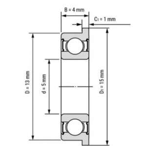 Rulment F695-2RS-pachet doua bucati