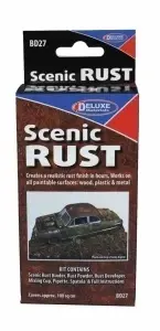 Cutie Deluxe Materials Scenic Rust Kit BD27, acoperă aproximativ 100 cm², creează finisaj de rugină realist pe lemn, plastic și metal