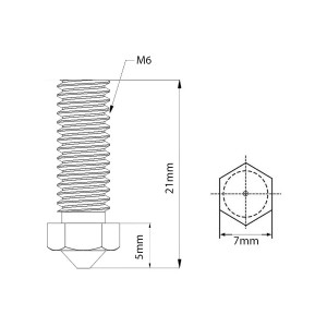 Duza Inox 0.6mm pentru Volcano - Img 2