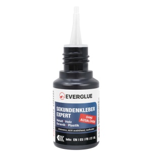 Everglue Sekundenkleber adeziv pentru Styropor 20g, flacon dozator fără capac cu vârful vizibil