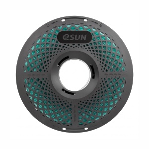 Detaliu filament eSUN PETG-Basic Translucent Light Green, transparență și textură