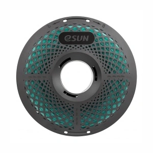 Detaliu filament eSUN PETG-Basic Translucent Light Green, transparență și textură