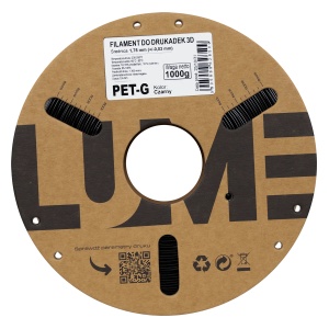 Rolă carton filament 3D Lume PET-G Black