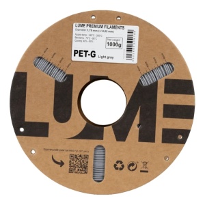 Detaliu înfășurare perfectă filament Lume PET-G Light Grey - Reprapmania