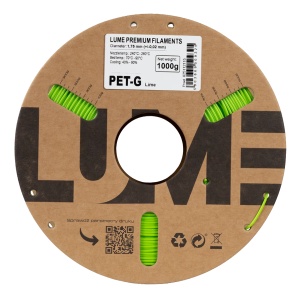 Rolă carton filament 3D Lume PET-G Lime