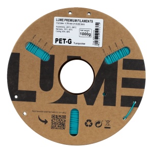 Rolă carton filament 3D Lume PET-G Turquoise