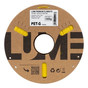 Rolă carton filament 3D Lume PET-G Yellow