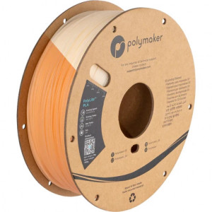 Filament Polymaker PolyLite PLA Temperature Color Change Natural/Orange 1kg