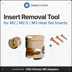 Instrument pentru extragerea piulitelor inserabile V2 pentru M2, M2.5 și M3