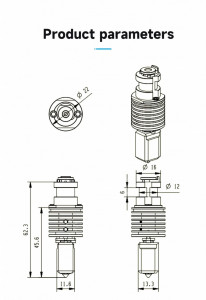 Kit hotend TZ-V6 2.0