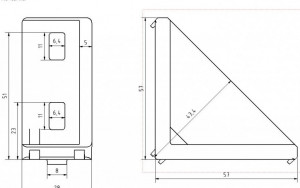 Coltar profile aluminiu 30x60 slot 8
