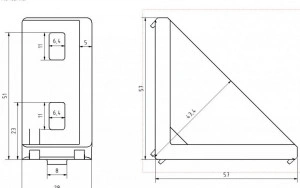 Coltar profile aluminiu 30x60 slot 8